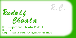 rudolf chvala business card